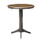 International Concepts Round 36 in Rd top ped table, 12 in leaf, 42.1 inh, bar Height, Hickory/Washed Coal, 36 W, 48 L, Wood K45-36RXT-27B-6B-2 - alternate 3